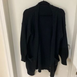 Cozy long oversize wool cardigan